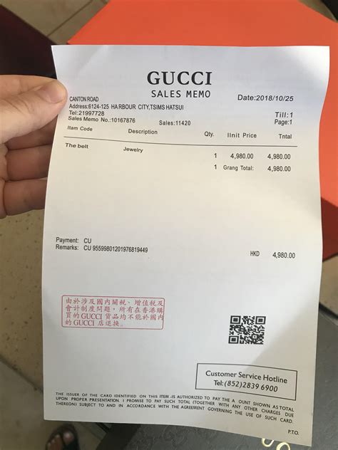 authentic gucci receipt|Gucci sunglass repair without receipt.